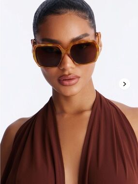Coming Soon!  Oversized Square Tortoiseshell Sunglasses - Brown Lenses